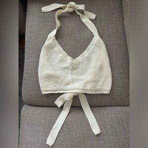Topshop ivory backless top size M. O